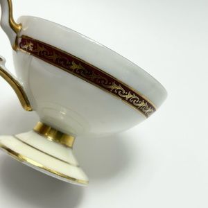 🤍🔱🏰American Beauty - Hand Painted Porcelain Tea Cup.